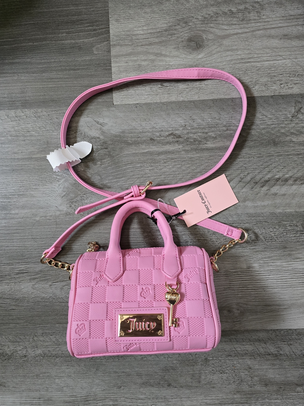Juicy Couture Pink Quilted Mini Satchel
